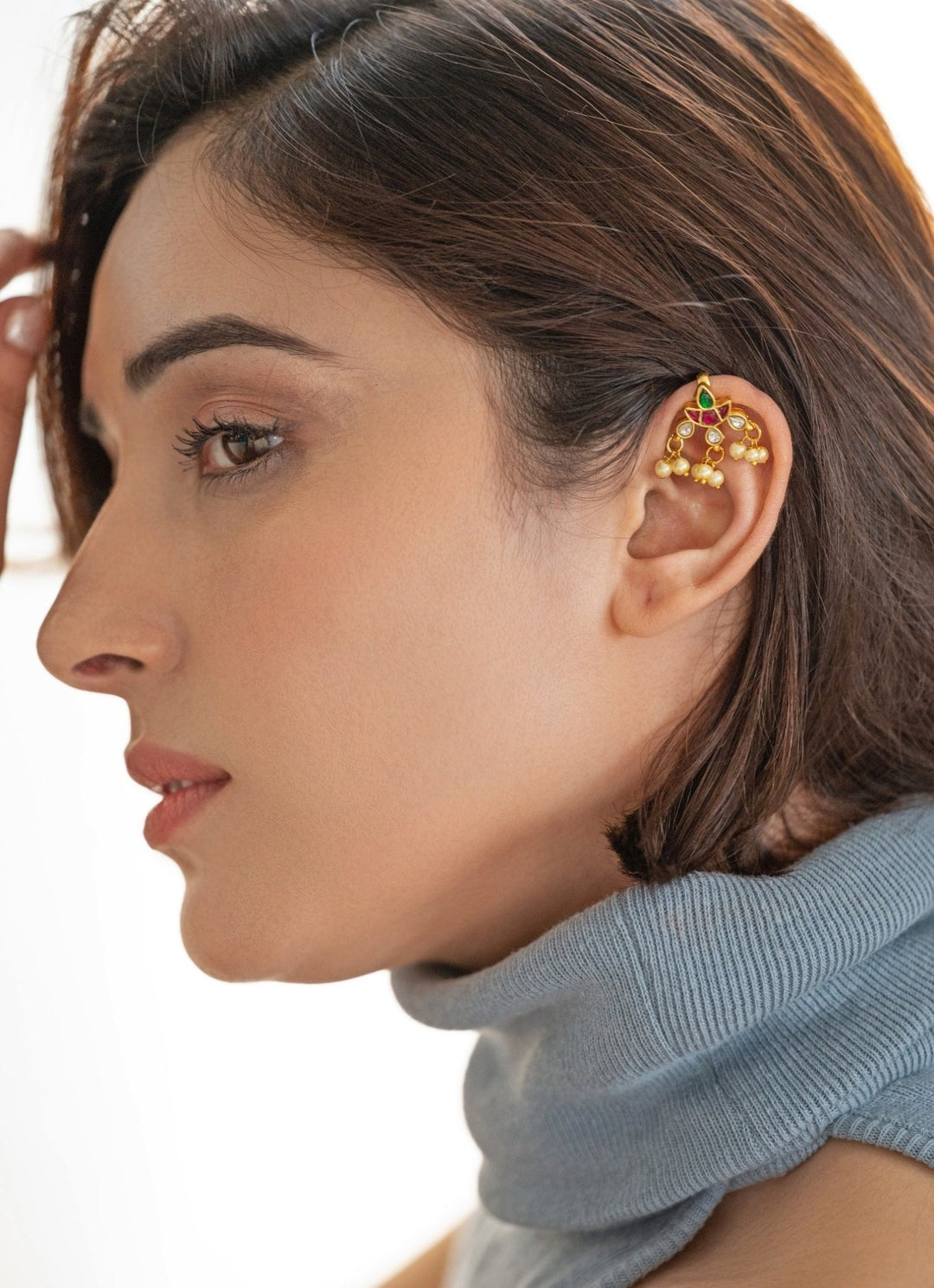 Do Taara Multicolour Kundan Ear CuffFabilicious Fashion