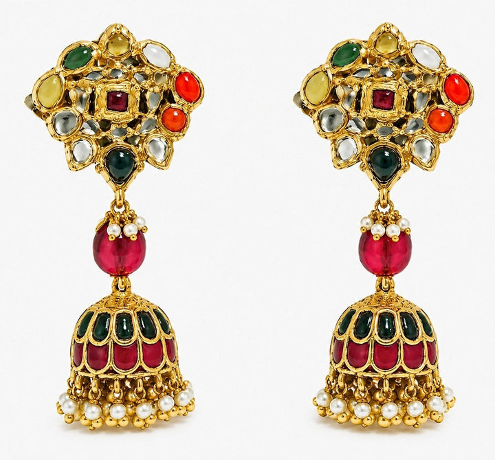 Vivinia by Vidhi Mehra Multicolour Navratna Floral Choker SetFabilicious Fashion
