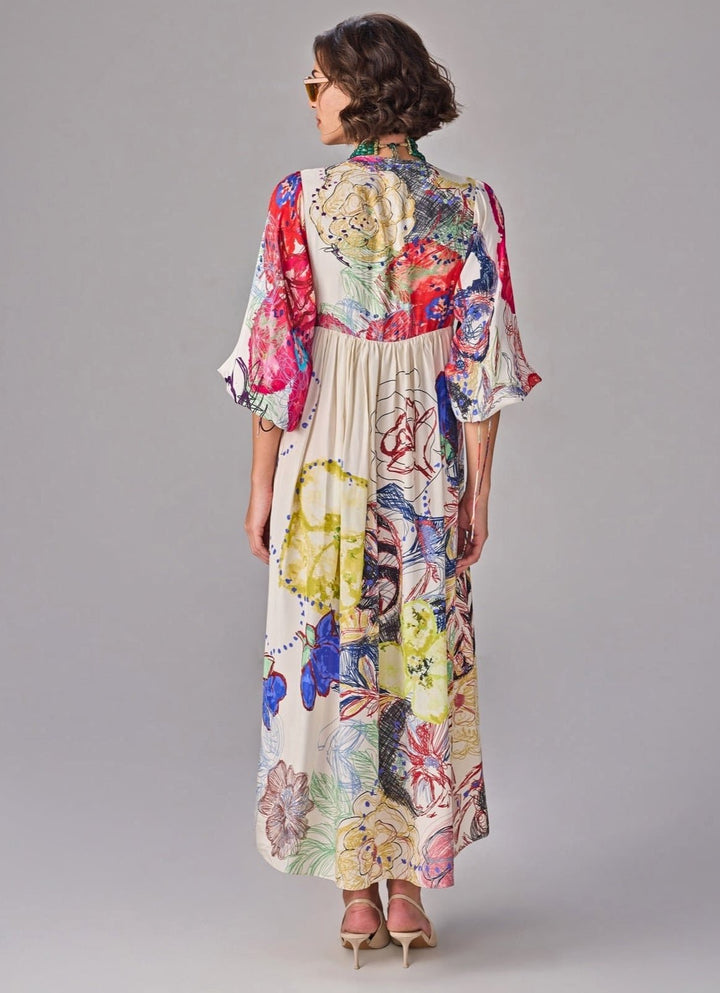 Multicolour Print Dress Saaksha &amp; Kinni - Fabilicious Fashion