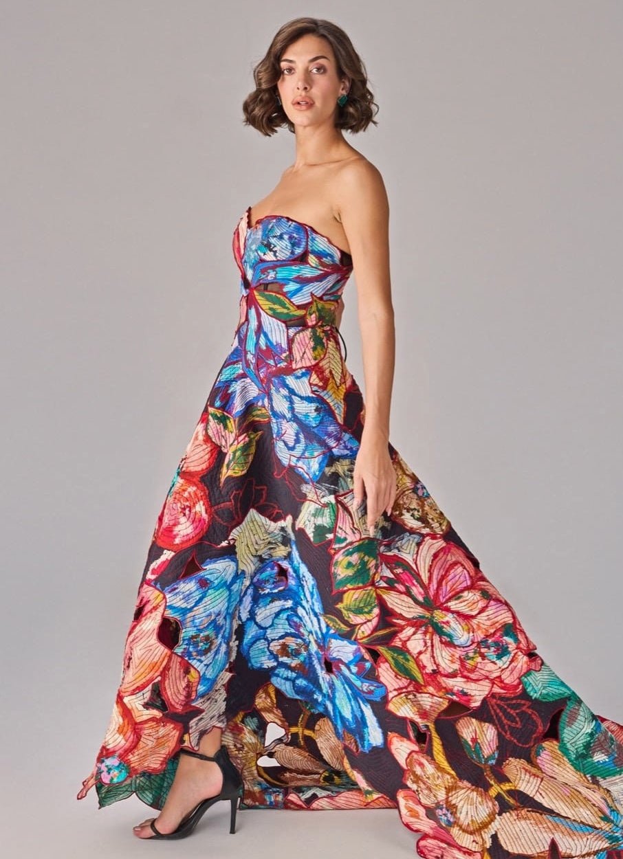 Multicolour Print Gown Saaksha & Kinni - Fabilicious Fashion