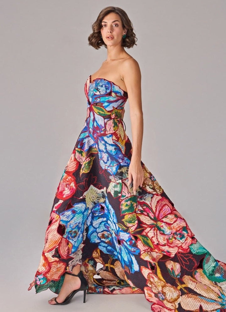 Multicolour Print Gown Saaksha &amp; Kinni - Fabilicious Fashion