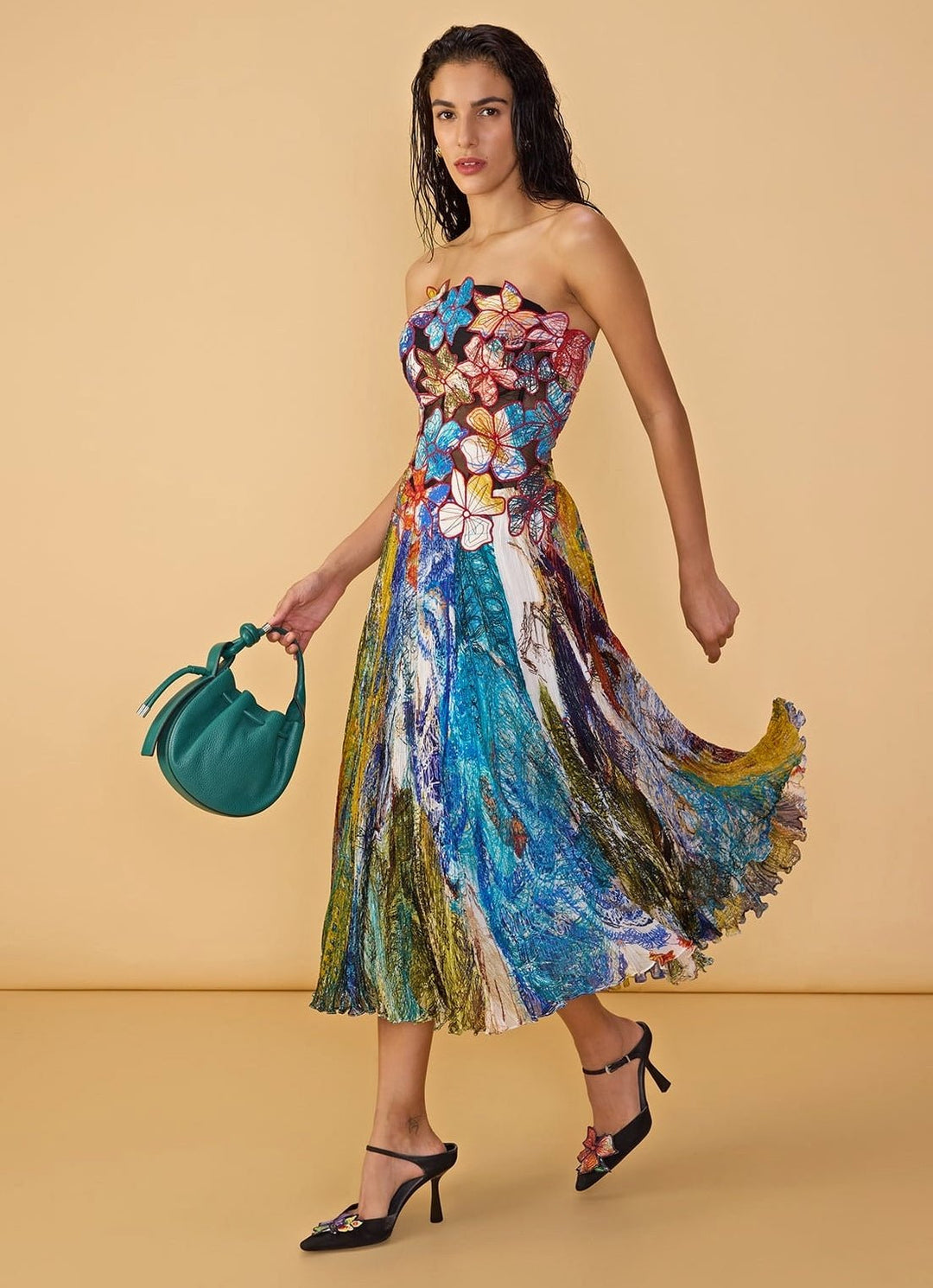 Multicolour Printed Maxi Dress Saaksha & Kinni - Fabilicious Fashion