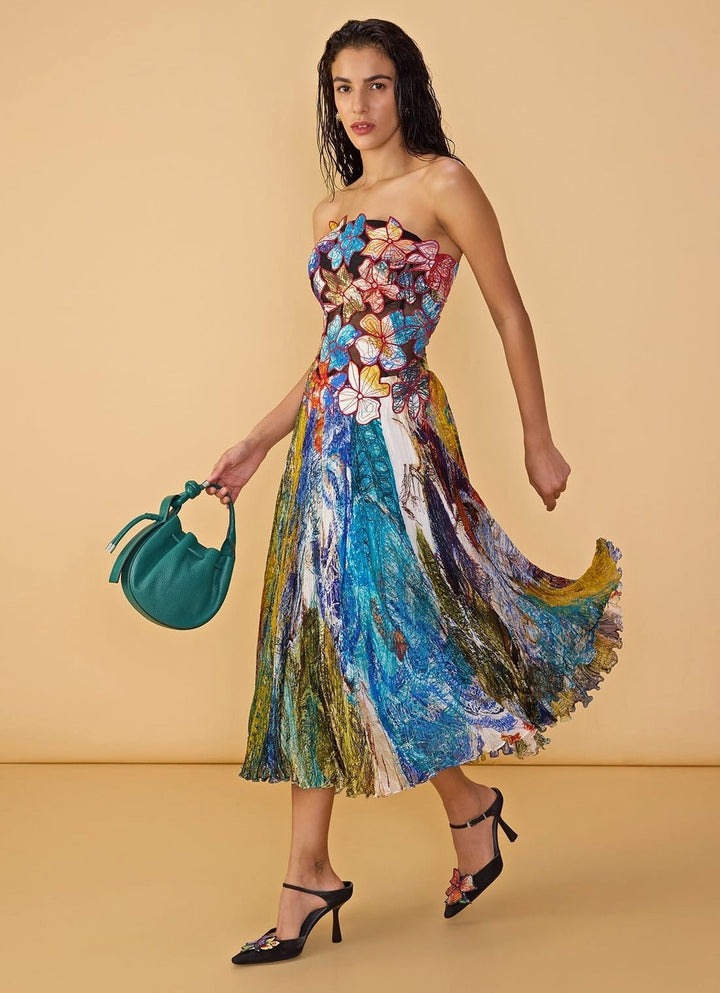 Multicolour Printed Maxi Dress Saaksha & Kinni - Fabilicious Fashion