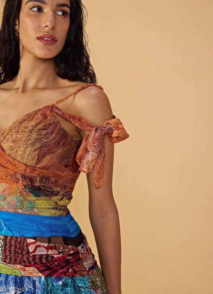 Multicolour Printed Maxi Dress Saaksha & Kinni - Fabilicious Fashion