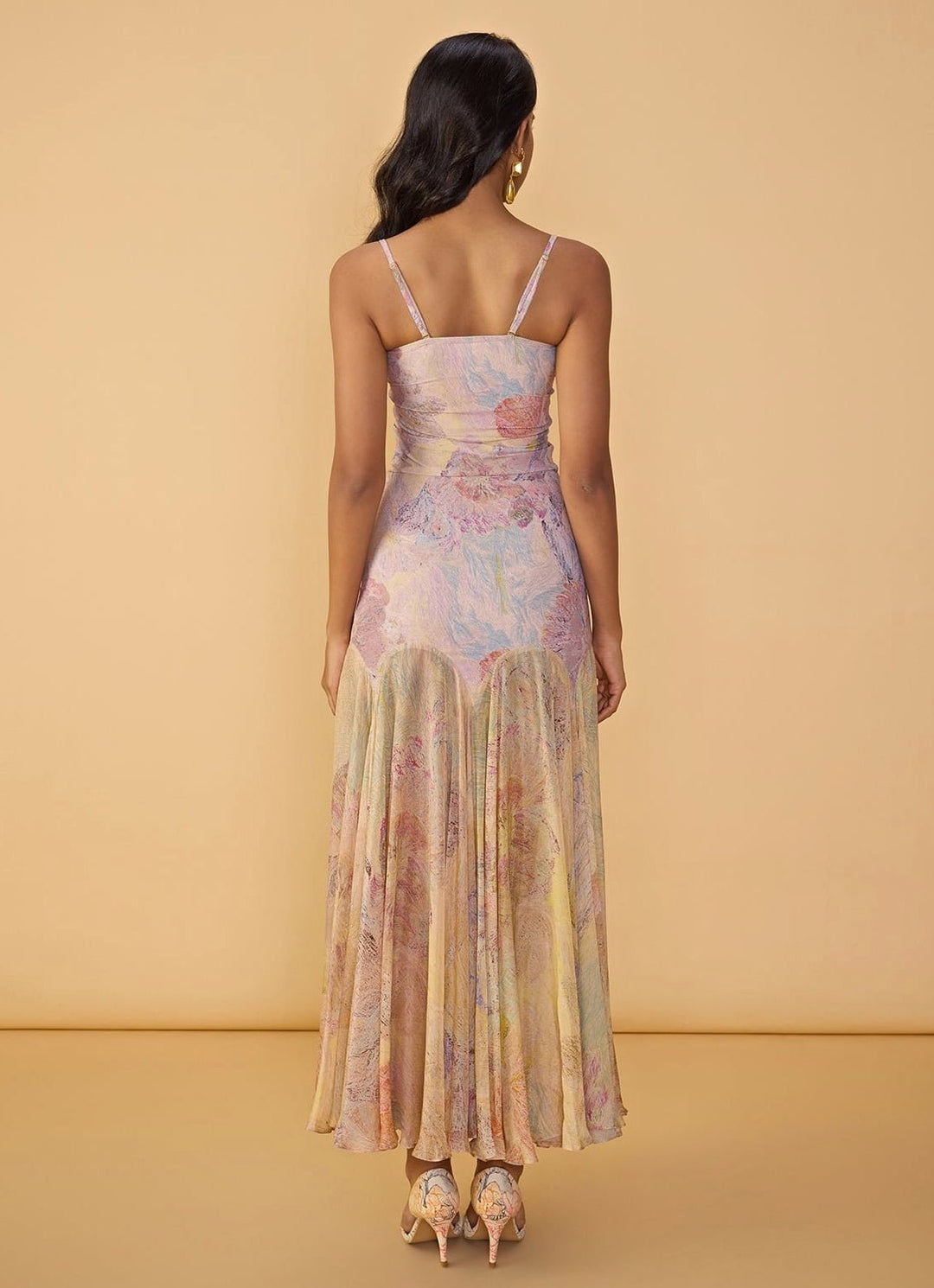 Multicolour Printed Maxi Dress Saaksha & Kinni - Fabilicious Fashion