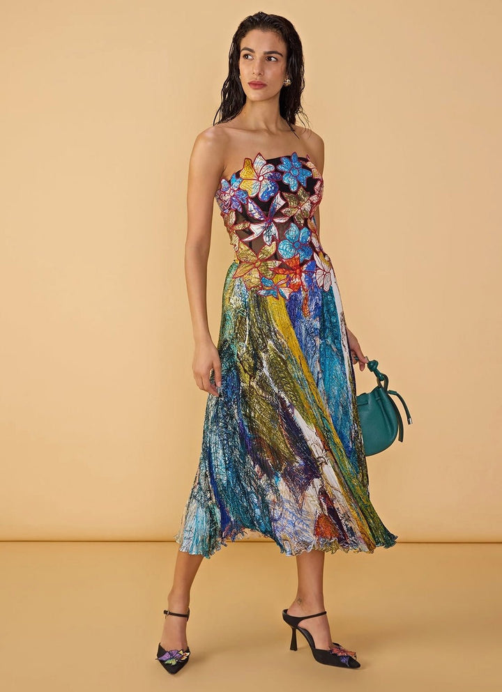 Multicolour Printed Maxi Dress Saaksha & Kinni - Fabilicious Fashion