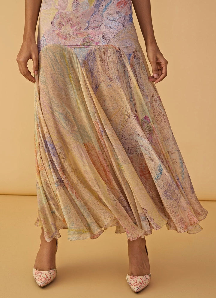Multicolour Printed Maxi Dress Saaksha & Kinni - Fabilicious Fashion
