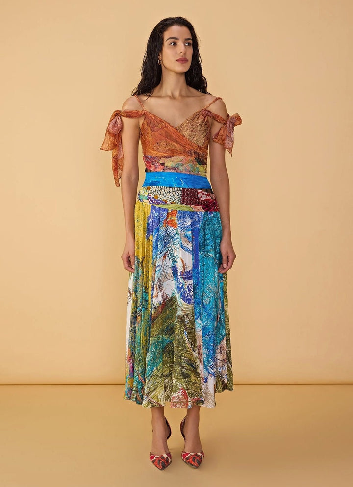 Multicolour Printed Maxi Dress Saaksha & Kinni - Fabilicious Fashion