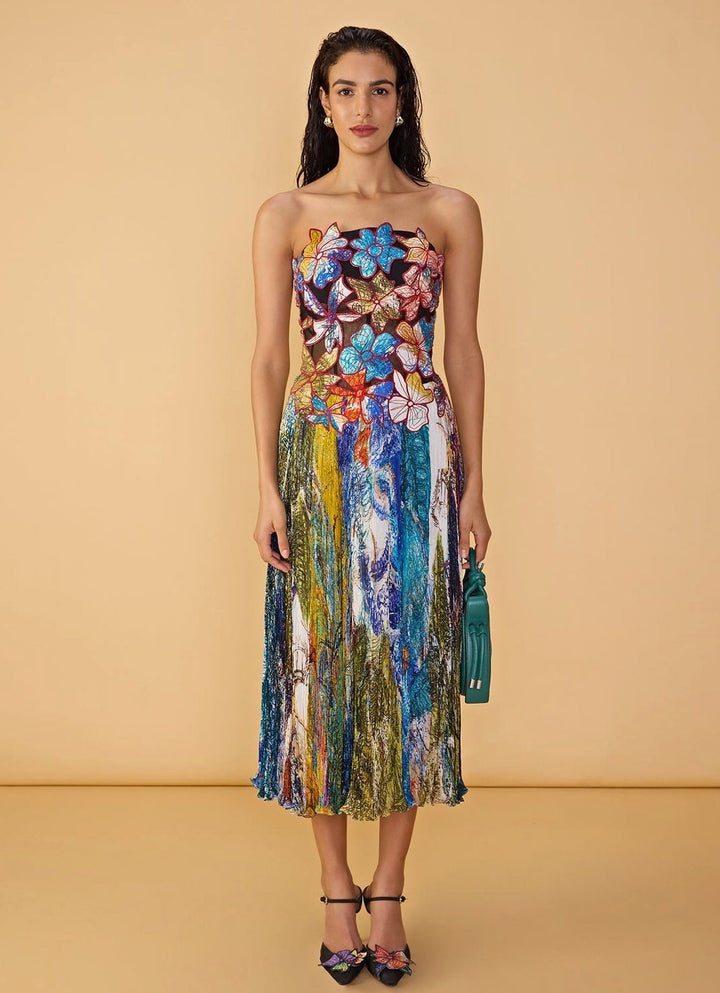 Multicolour Printed Maxi Dress Saaksha & Kinni - Fabilicious Fashion