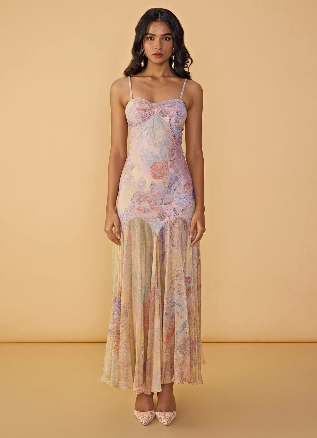 Multicolour Printed Maxi Dress Saaksha & Kinni - Fabilicious Fashion