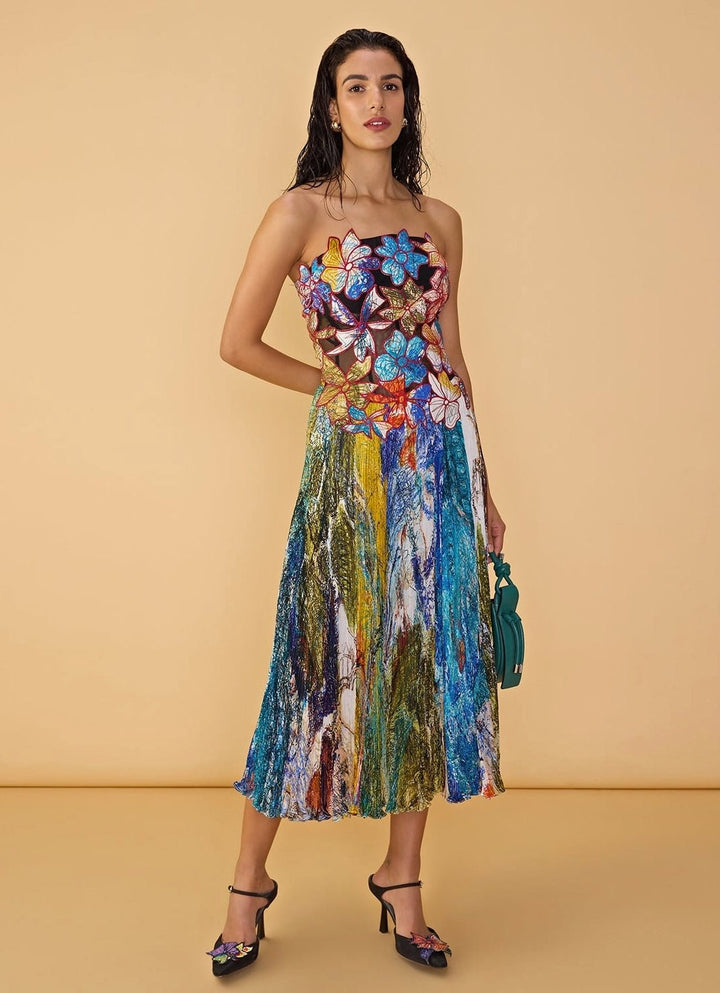 Multicolour Printed Maxi Dress Saaksha & Kinni - Fabilicious Fashion