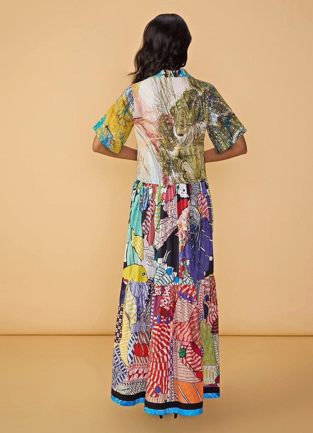 Multicolour Printed Maxi Dress Saaksha &amp; Kinni - Fabilicious Fashion