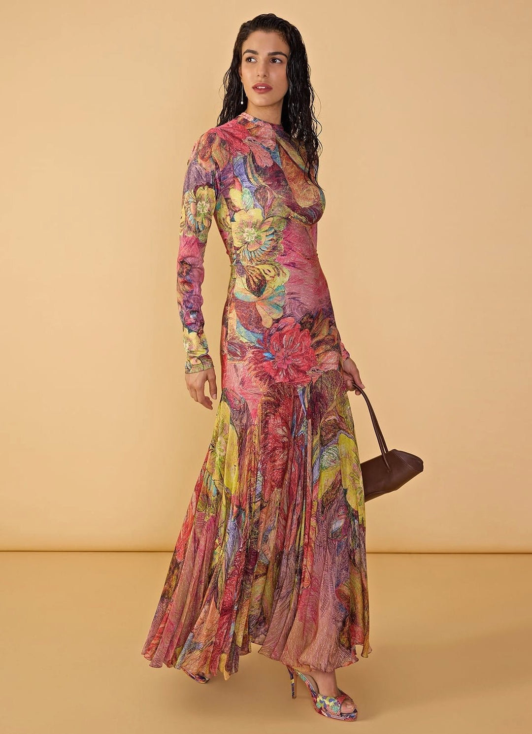 Multicolour Printed Maxi Dress Saaksha &amp; Kinni - Fabilicious Fashion