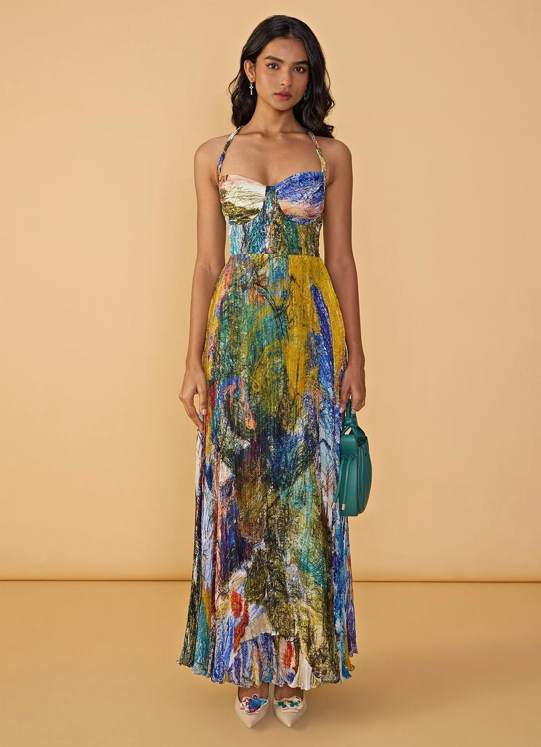 Multicolour Printed Maxi Dress Saaksha & Kinni - Fabilicious Fashion