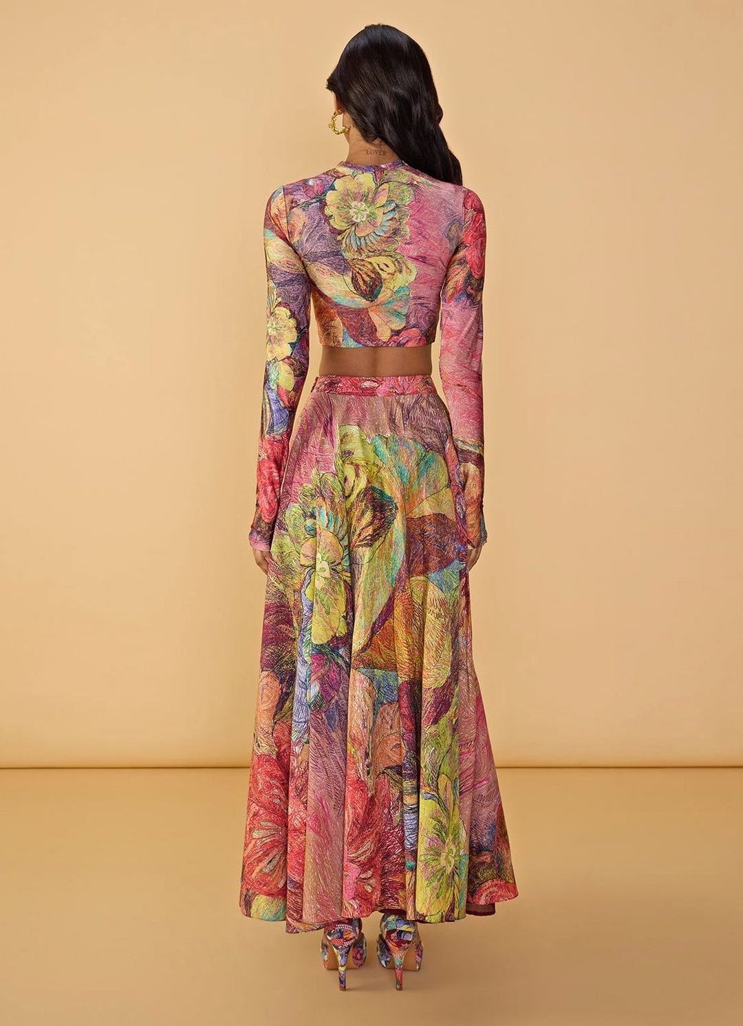 Multicolour Printed Skirt Set Saaksha &amp; Kinni - Fabilicious Fashion