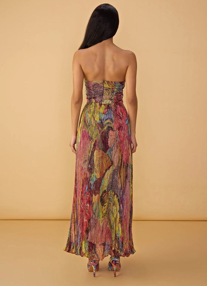 Multicolour Printed Strapless Gown Saaksha & Kinni - Fabilicious Fashion