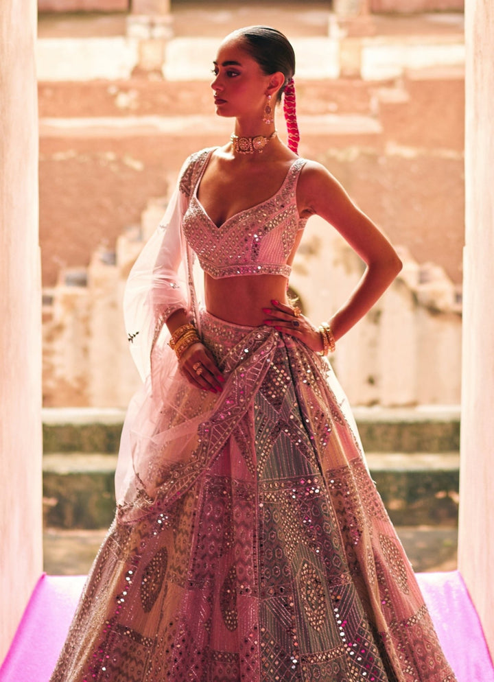 Multicolour Raw Silk Lehenga Set Angad Singh - Fabilicious Fashion