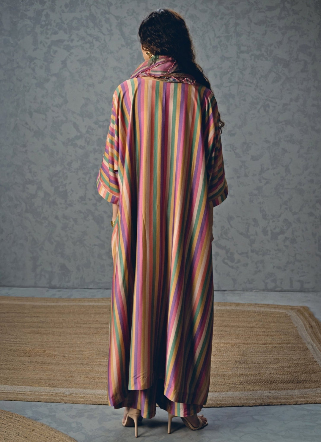 Multicolour Silk Kurta Pants Set Paulmi and Harsh X Ease - Fabilicious Fashion