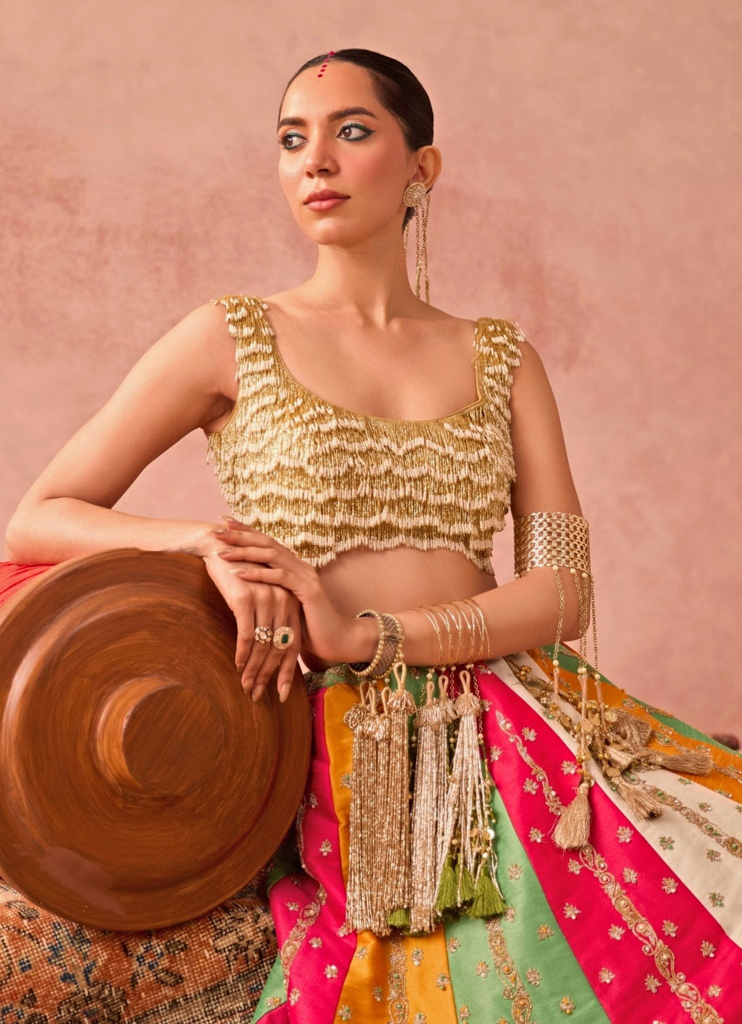 Chamee And Palak Multicolour Silk Lehenga SetFabilicious Fashion