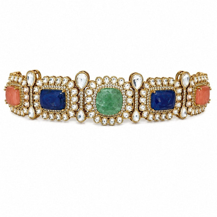 Vivinia By Vidhi Mehra Multicolour Stone And Kundan Choker SetFabilicious Fashion
