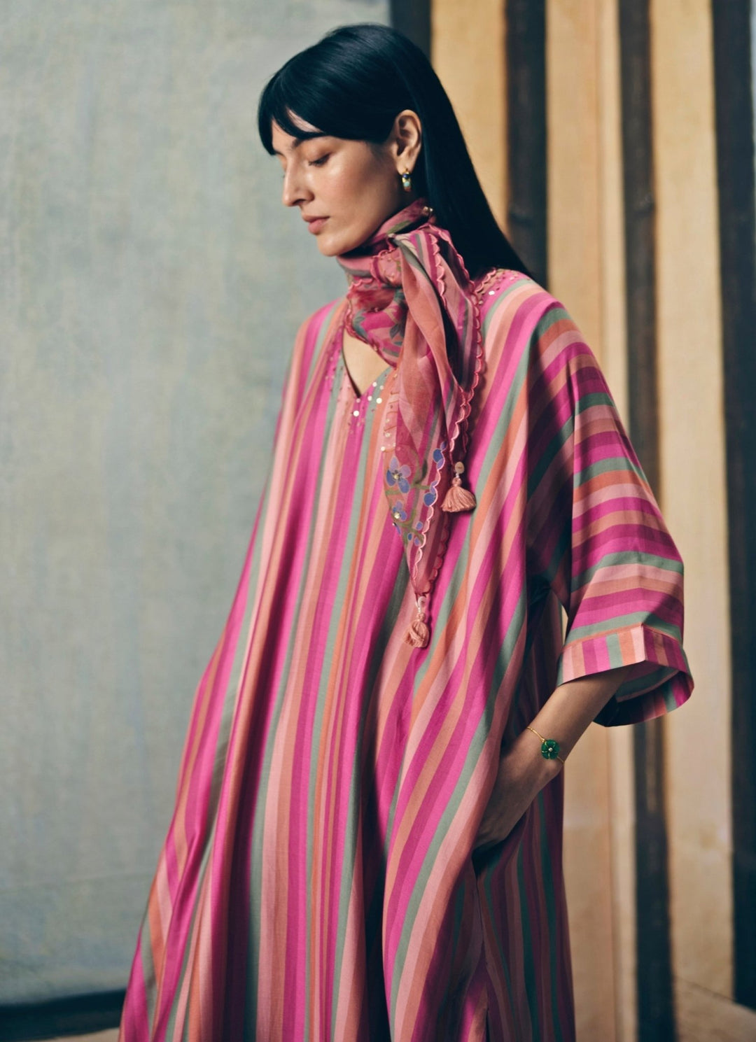 Multicolour Summer Kurta Pants Set Paulmi and Harsh X Ease - Fabilicious Fashion