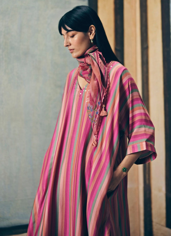 Multicolour Summer Kurta Pants Set Paulmi and Harsh X Ease - Fabilicious Fashion