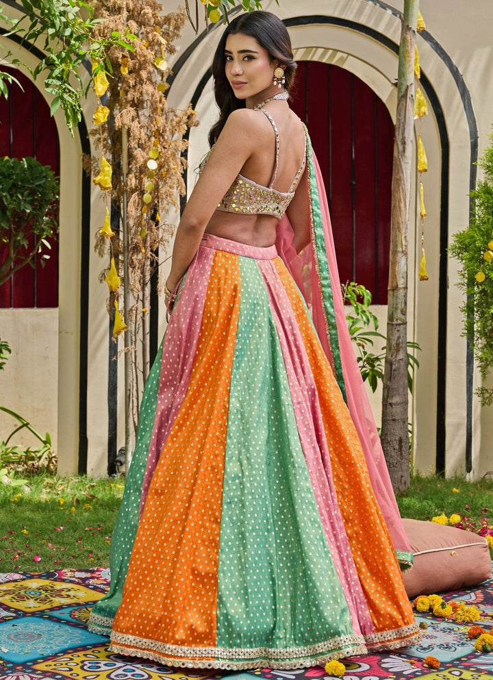 Deepika Chadha Multicolour Tissue Lehenga SetFabilicious Fashion