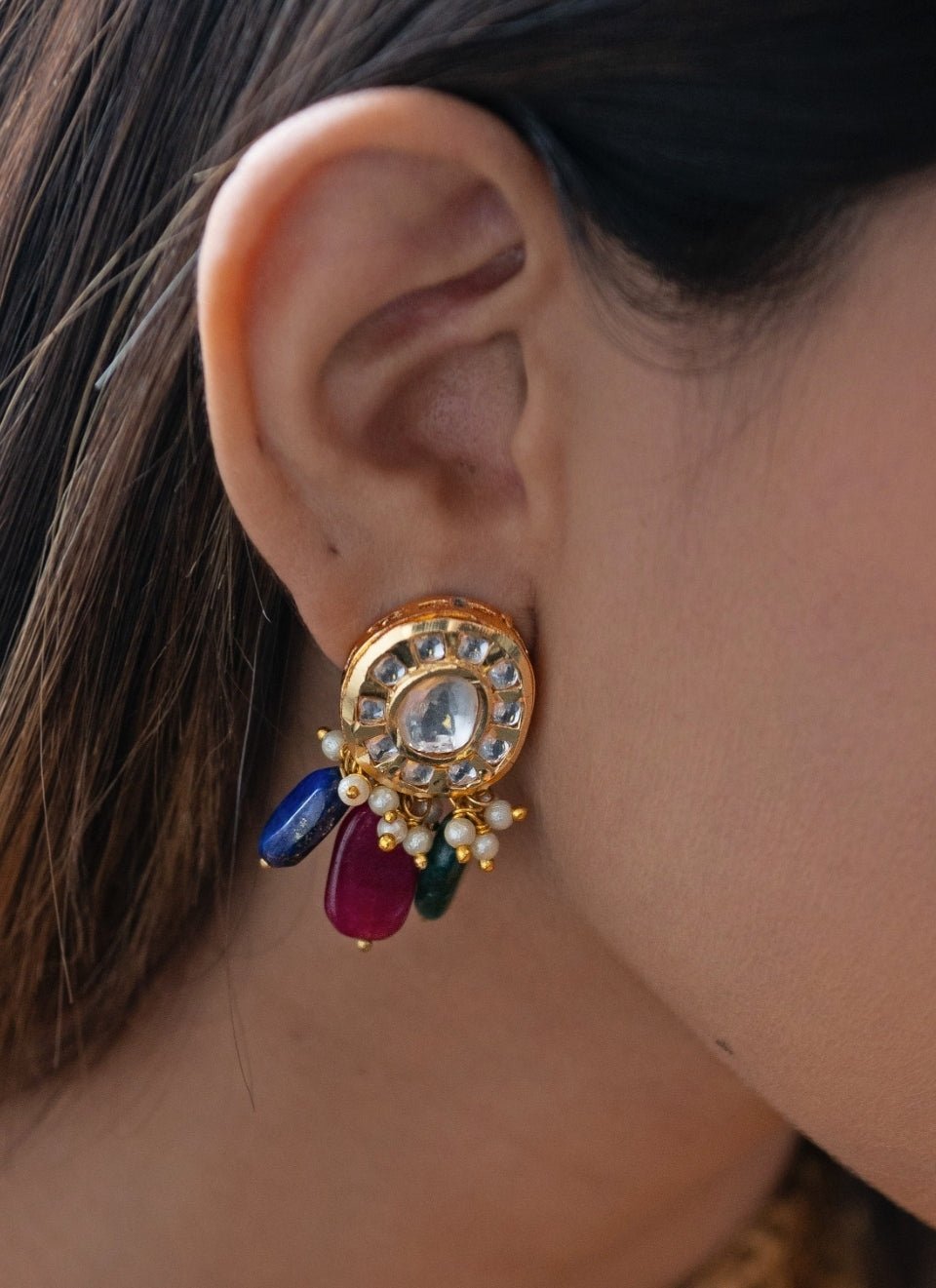 Do Taara Multicoloured Kundan EarringsFabilicious Fashion
