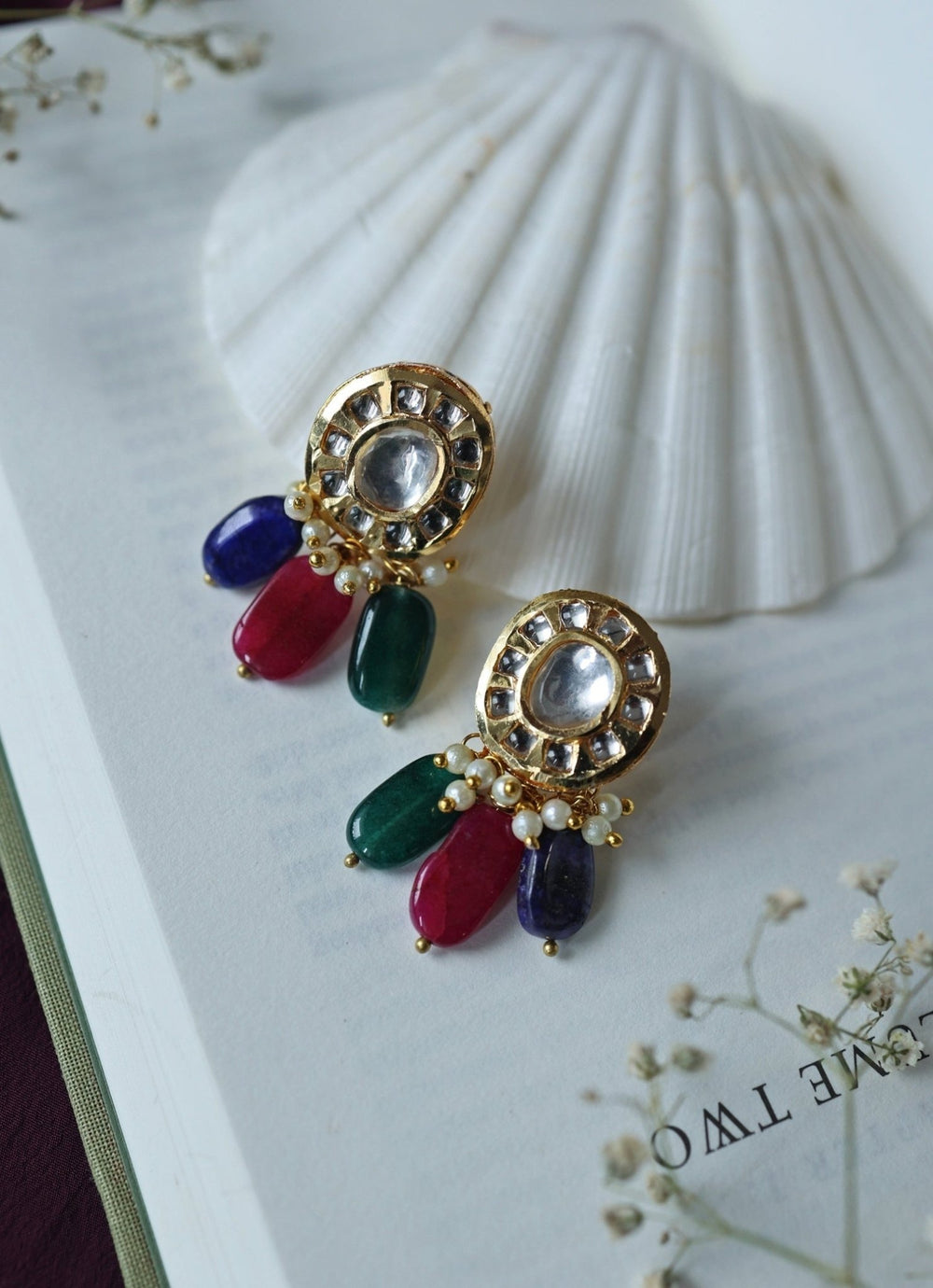 Do Taara Multicoloured Kundan EarringsFabilicious Fashion