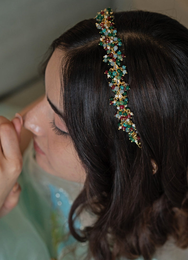 Do Taara Multicoloured Kundan HeadbandFabilicious Fashion