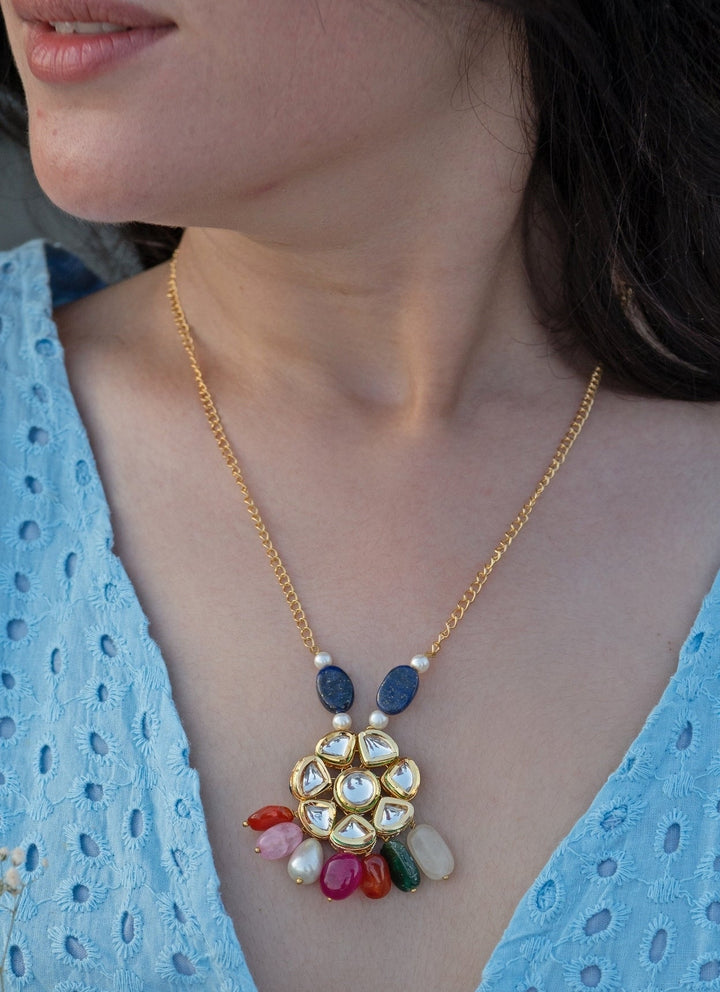 Do Taara Multicoloured Pendant NecklaceFabilicious Fashion