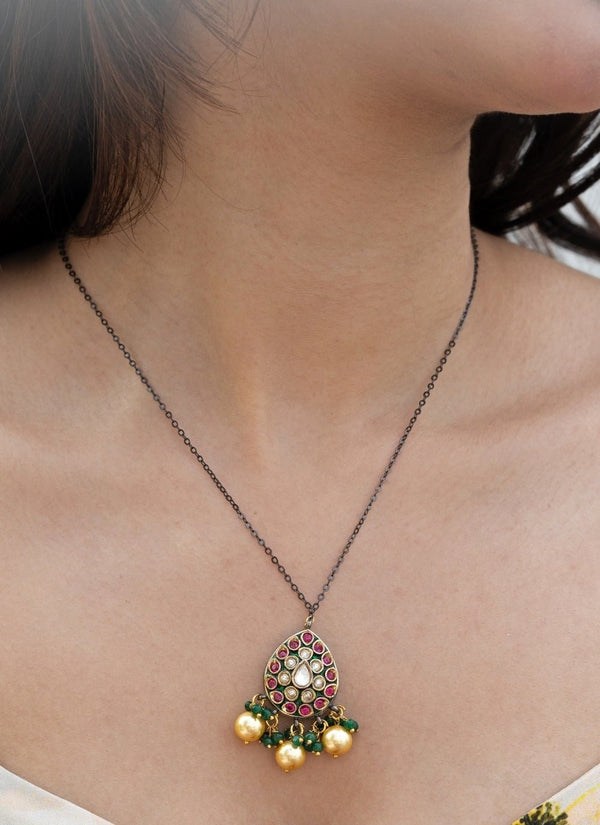 Multicoloured Pendant Necklace