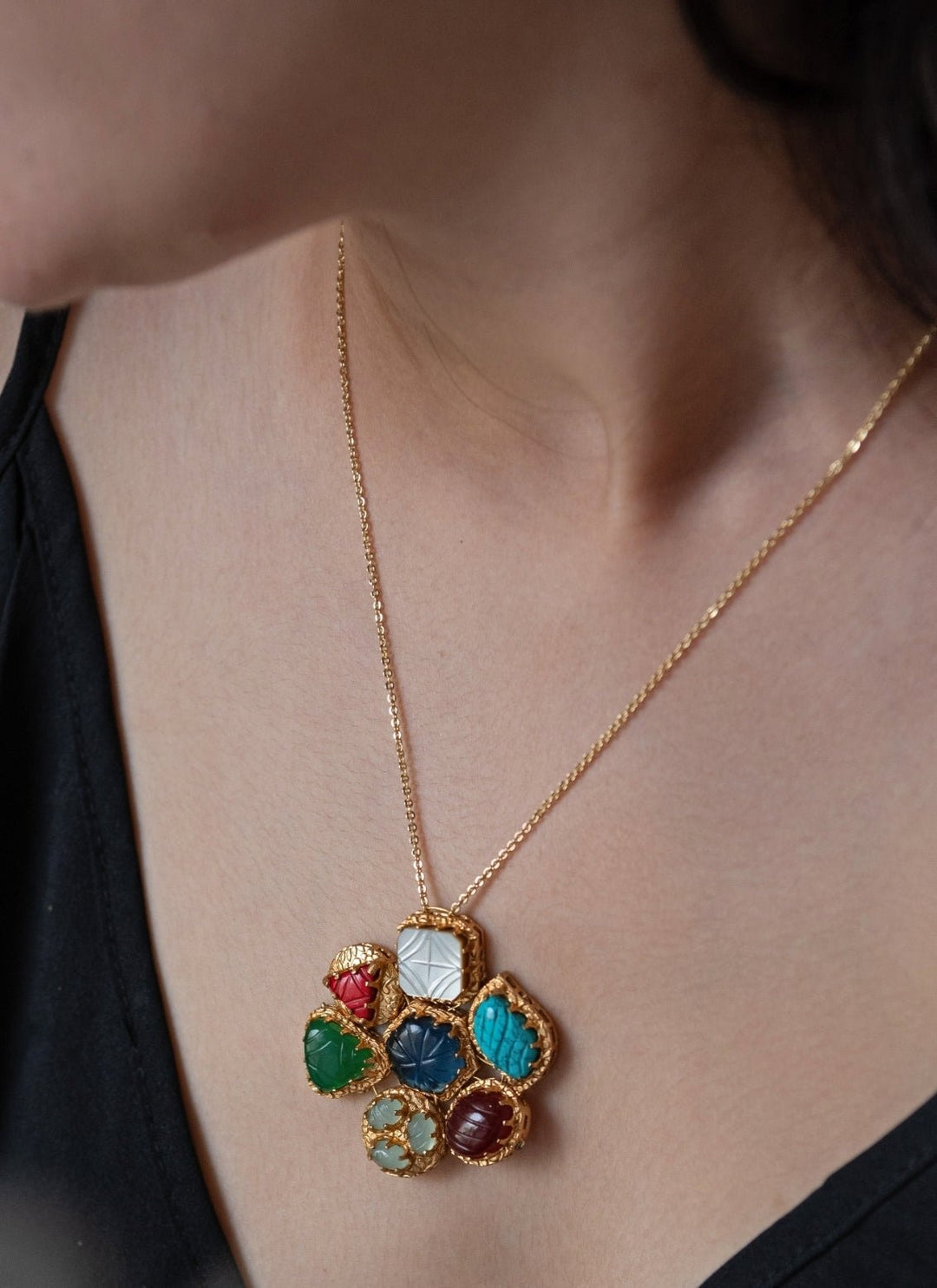 Do Taara Multicoloured Pendant NecklaceFabilicious Fashion