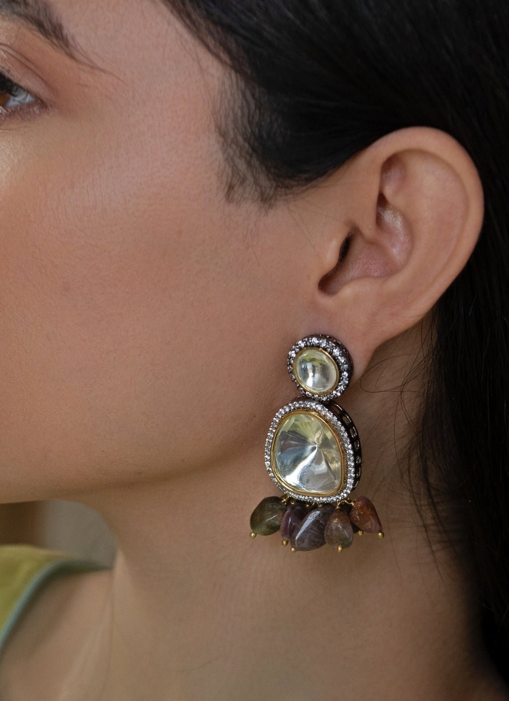 Do Taara Multicoloured Polki EarringsFabilicious Fashion