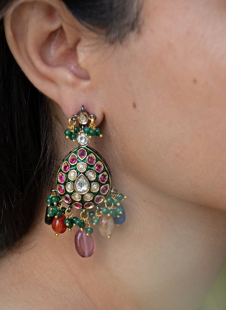 Do Taara Multicoloured Polki EarringsFabilicious Fashion