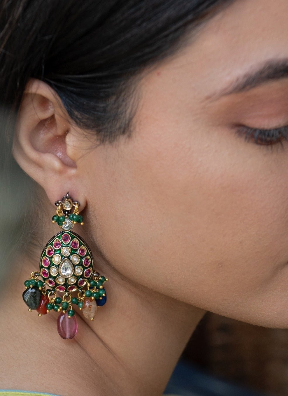 Do Taara Multicoloured Polki EarringsFabilicious Fashion