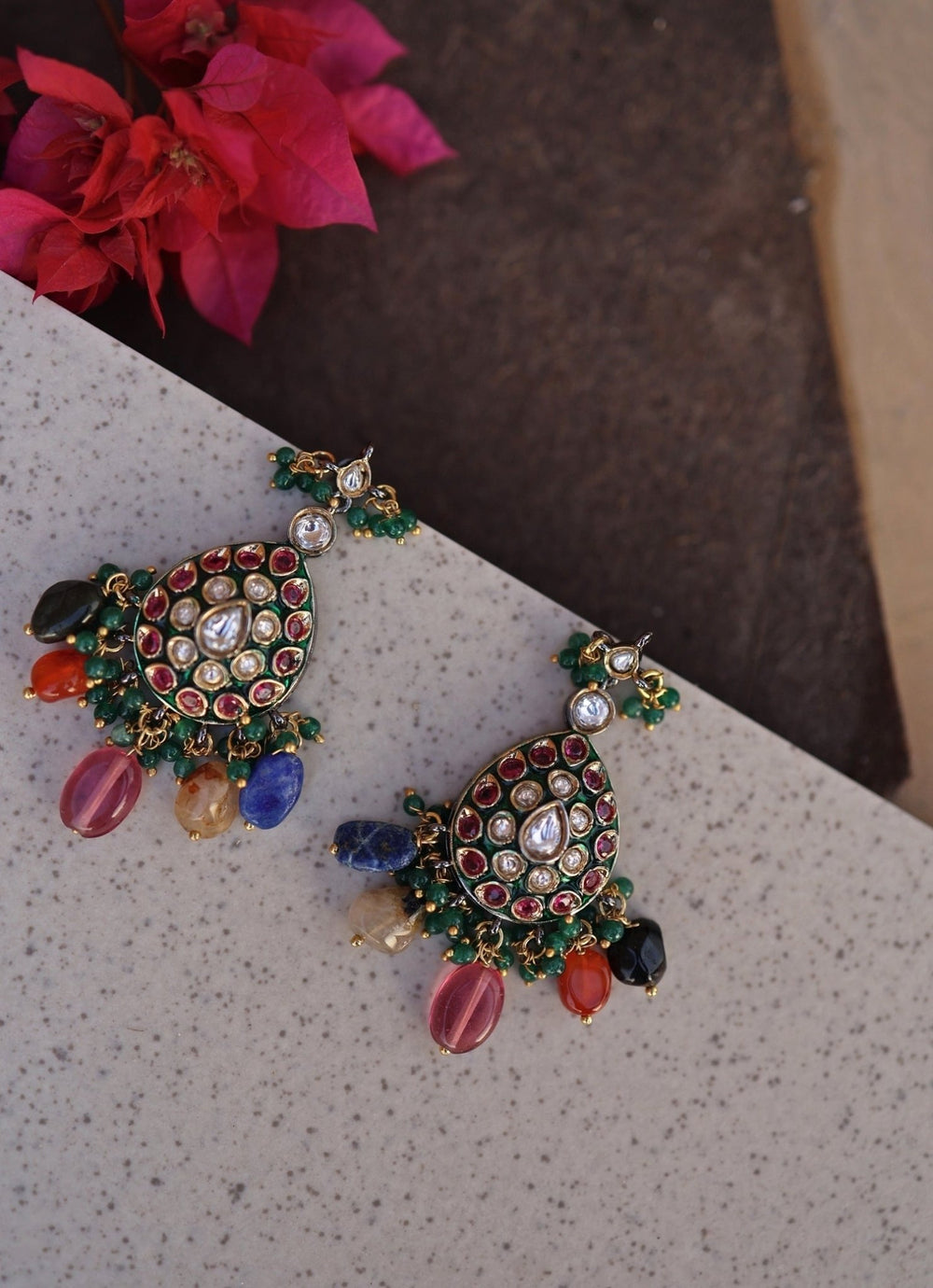 Do Taara Multicoloured Polki EarringsFabilicious Fashion