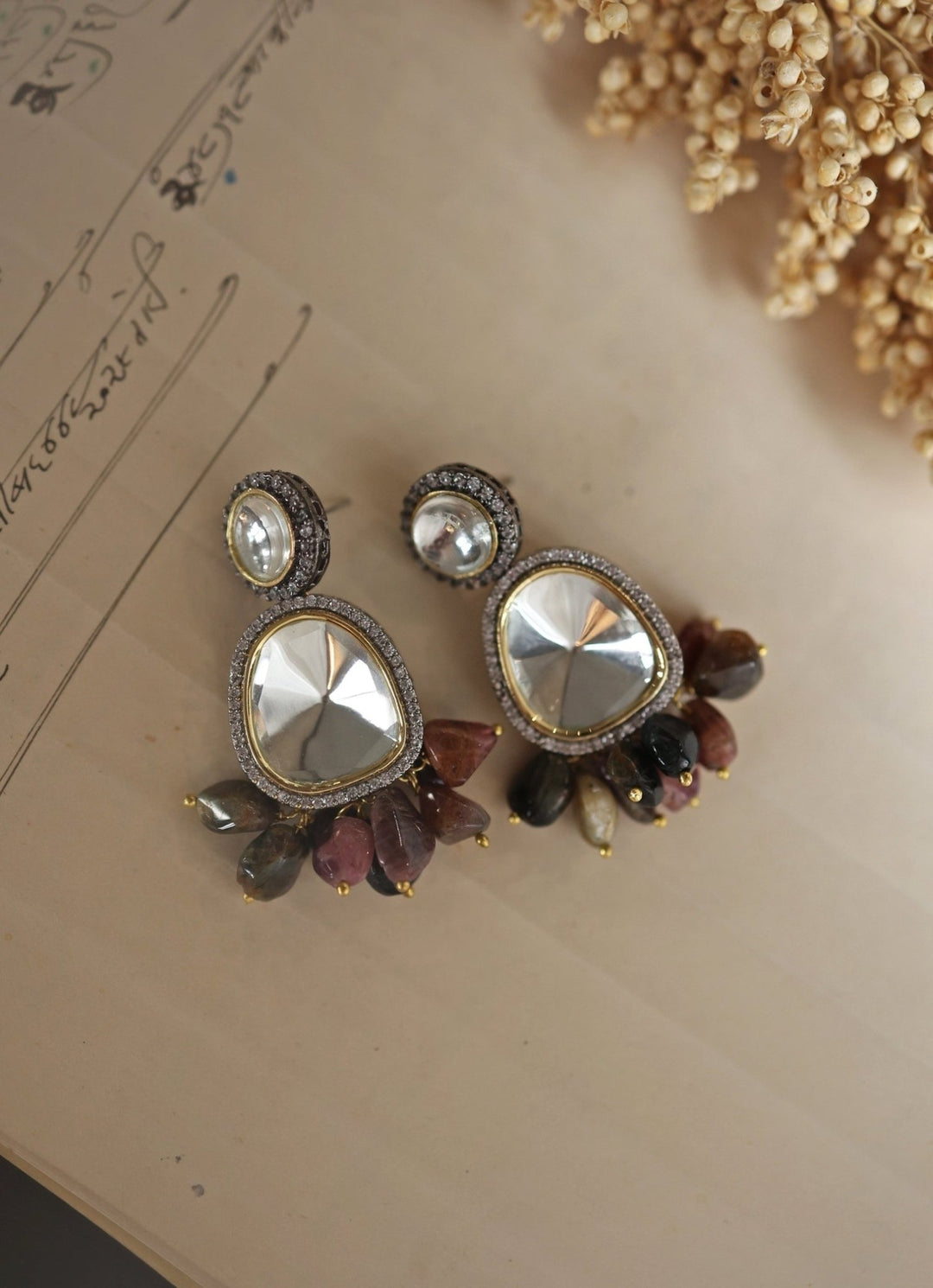 Do Taara Multicoloured Polki EarringsFabilicious Fashion