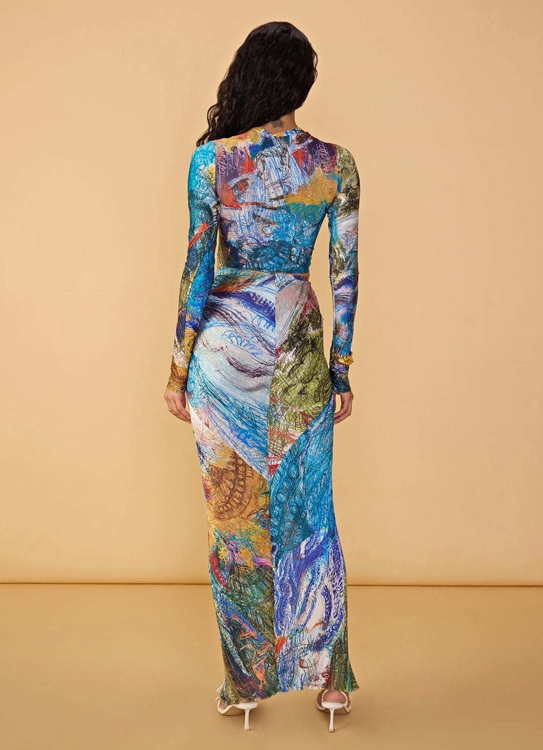 Multicoloured Printed Skirt Set Saaksha & Kinni - Fabilicious Fashion