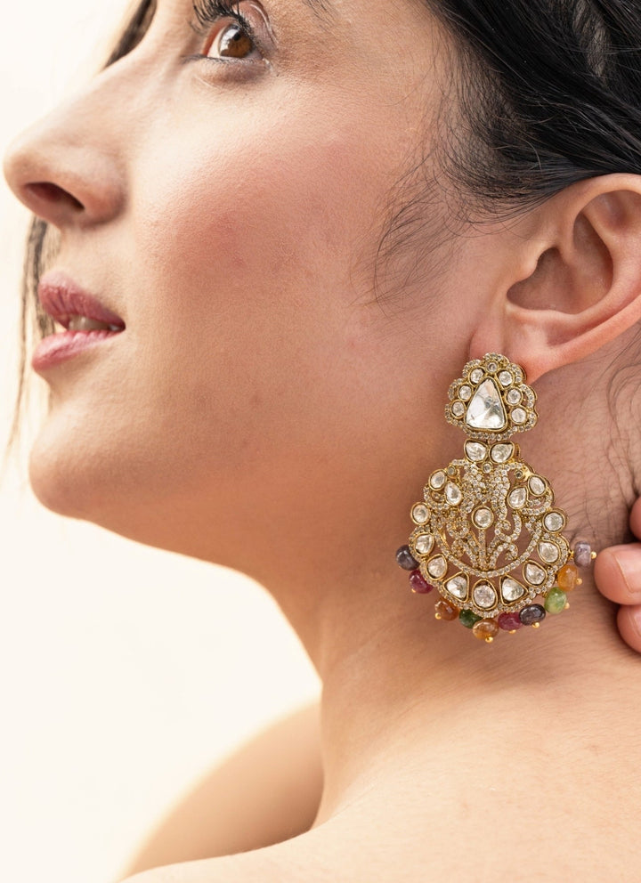 Do Taara Multicoloured Victorian Polki EarringsFabilicious Fashion