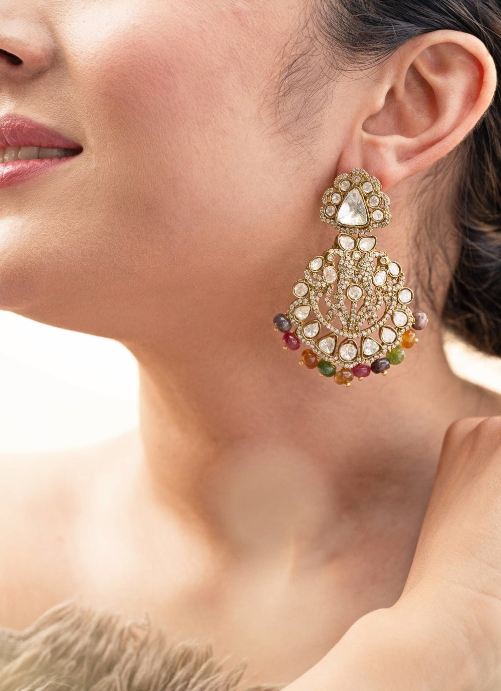 Do Taara Multicoloured Victorian Polki EarringsFabilicious Fashion