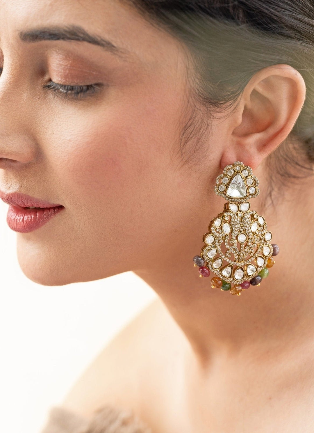 Do Taara Multicoloured Victorian Polki EarringsFabilicious Fashion