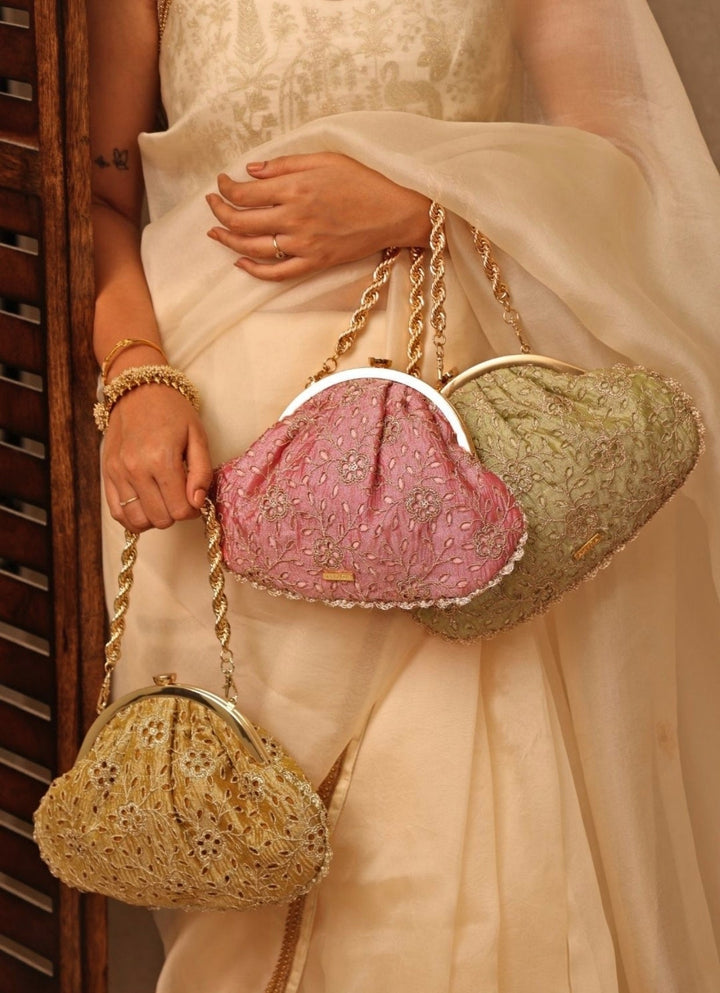 Amyra Mustard Yellow Cutwork Vintage PurseFabilicious Fashion