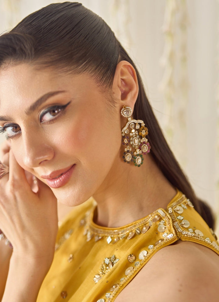 Sanya Gulati Mustard Yellow Organza Kurta Salwar SetFabilicious Fashion