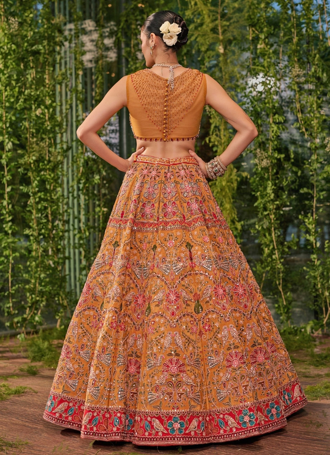 Jigar and Nikita Mustard Yellow Silk Bridal Lehenga SetFabilicious Fashion