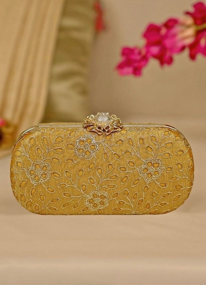 Amyra Mustard Yellow Tissue ClutchFabilicious Fashion