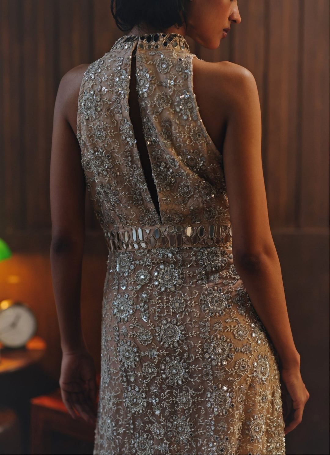 Muted Blush Pink Embroidered Soft Net Jacket Pants Set Twenty Nine - Fabilicious Fashion