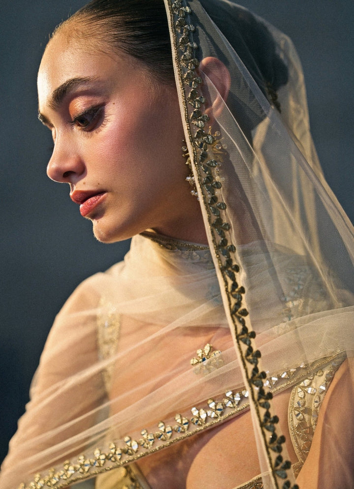 Muted Gold Banarasi Silk Lehenga Set Angad Singh - Fabilicious Fashion