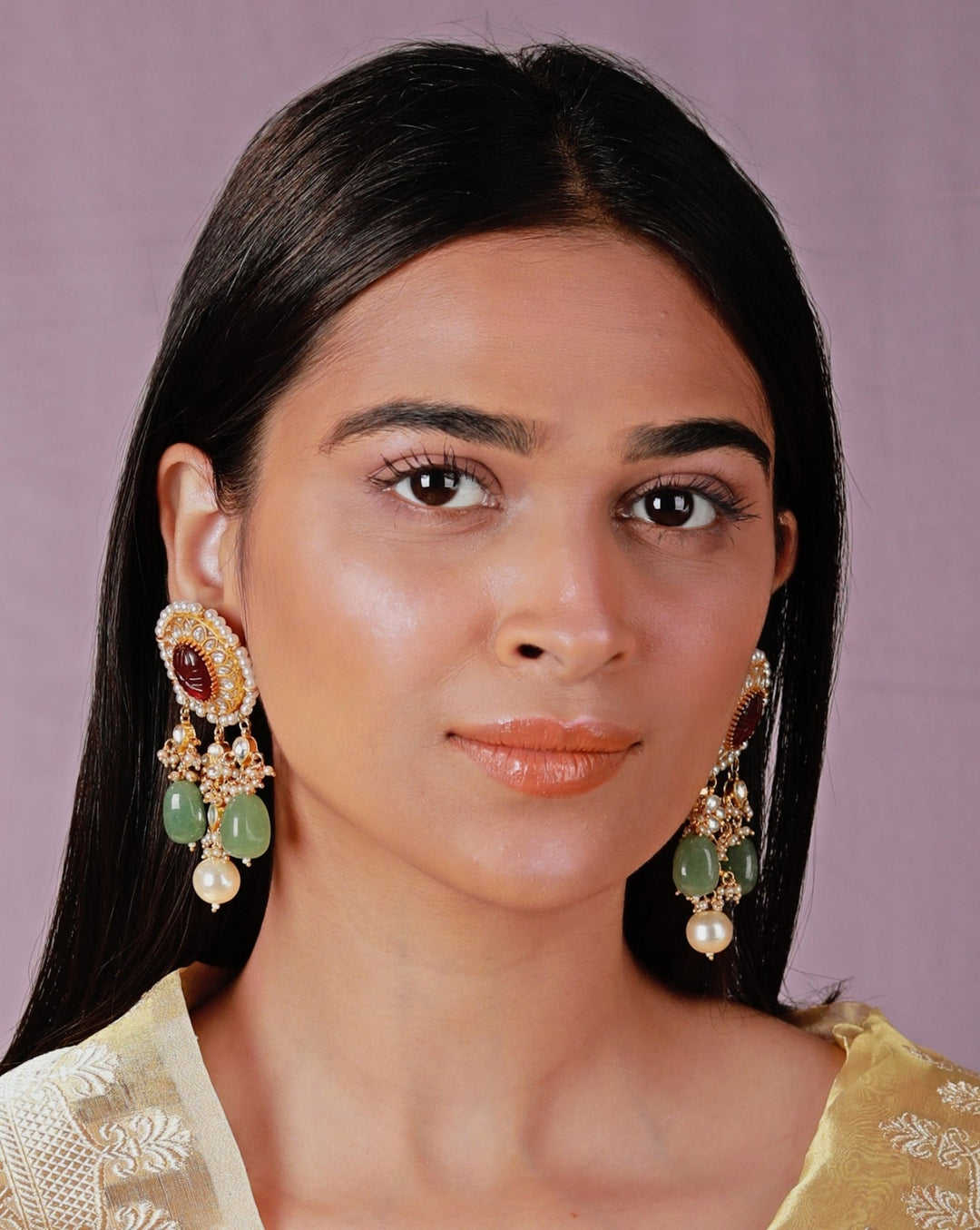 Navratna Choker Necklace Set Riana by Shikha Jindal - Fabilicious Fashion