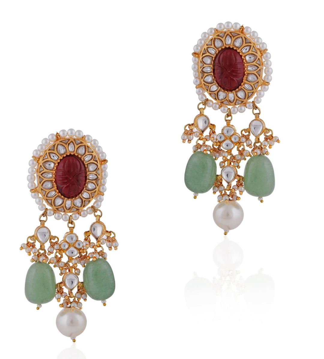 Navratna Choker Necklace Set Riana by Shikha Jindal - Fabilicious Fashion
